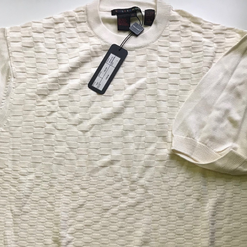 NWT Men’s L Tulliano short sleeve sweater